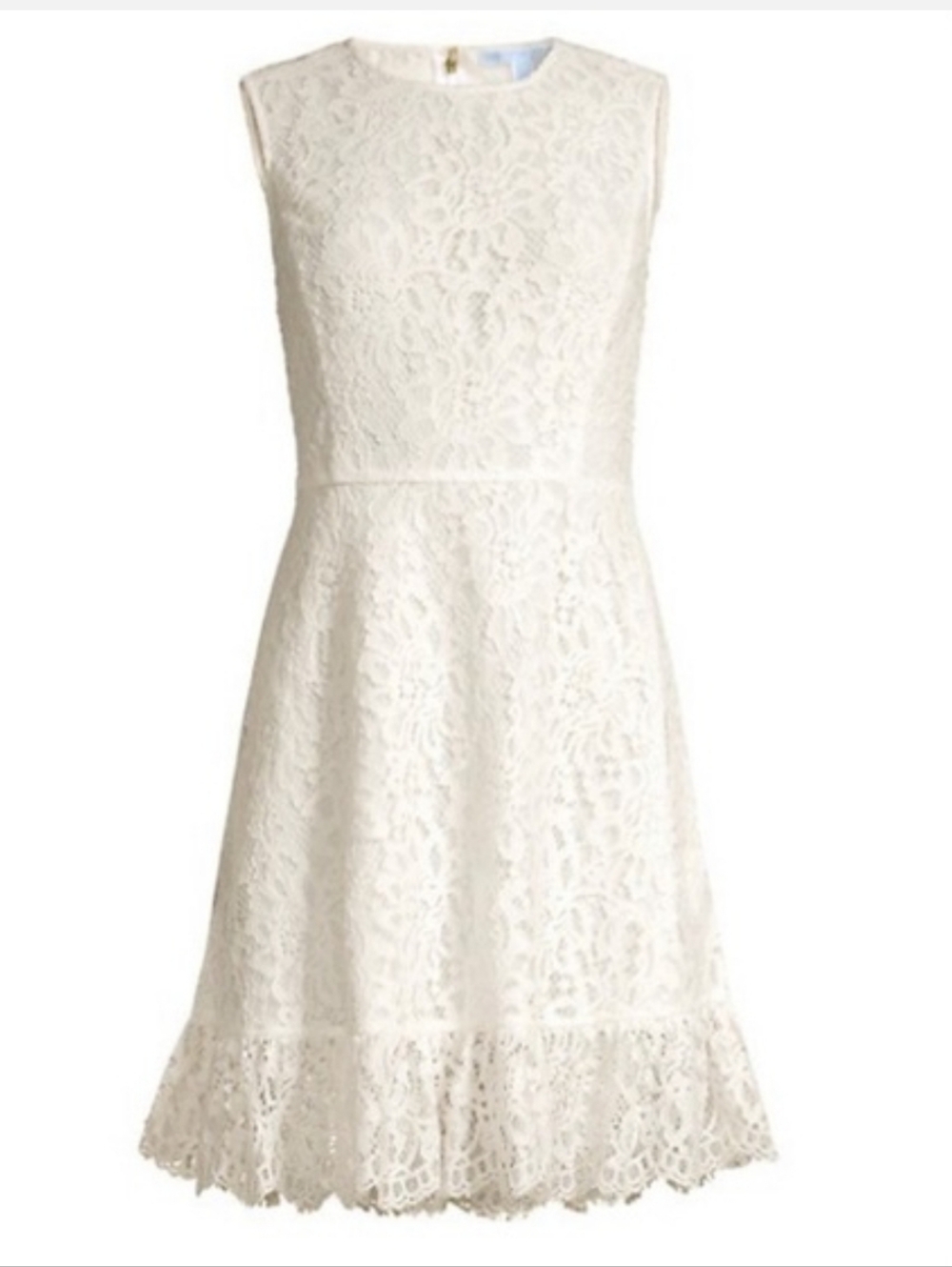 Draper James Lace Trim Sleeveless White Romantic Midi Sz 8 Wedding Boho NWT - Picture 9 of 9